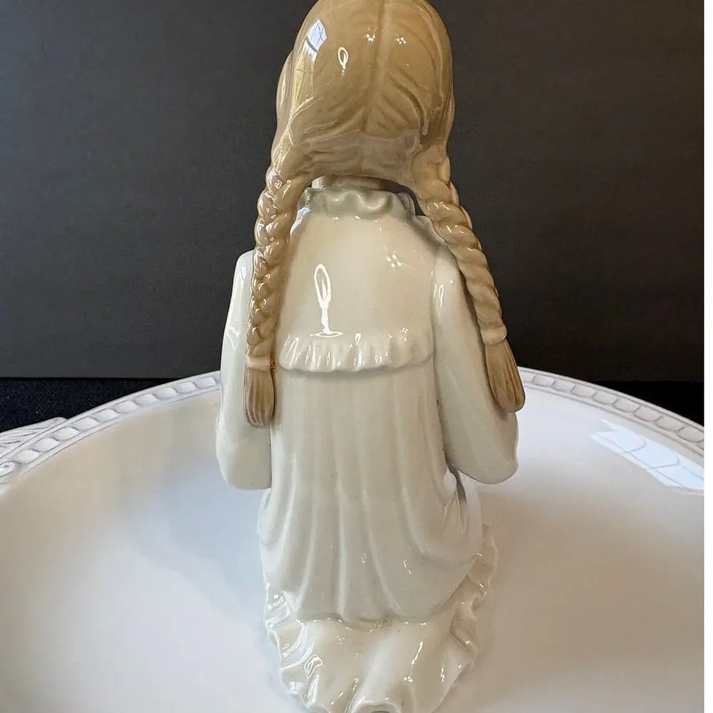 NAO by Lladro Kneeling Girl with Puppy Dog Figurine